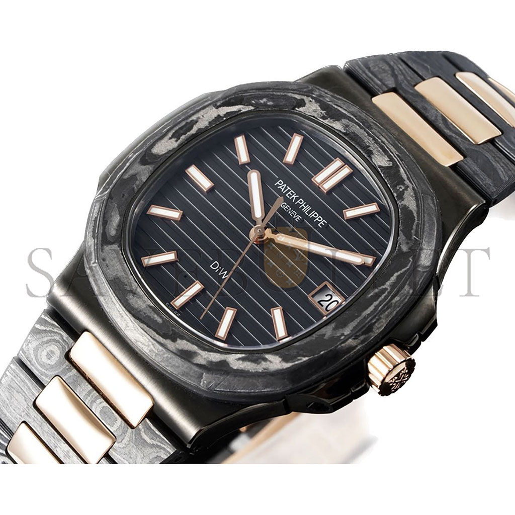 P**ek Ph**ppe diw carbon nautilus“rose gold black grail” watch 5711/1a